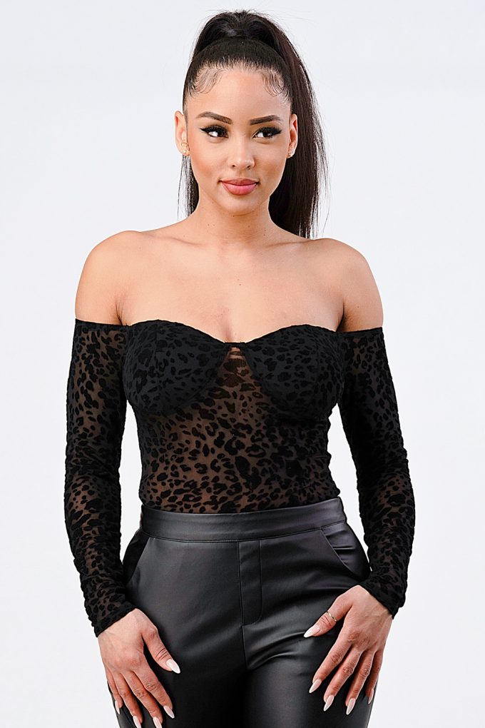 Vanity Sweetheart Neckline Off Shoulder Bodysuit