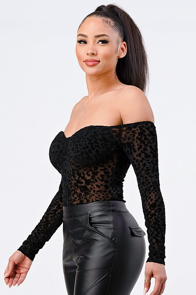 Vanity Sweetheart Neckline Off Shoulder Bodysuit