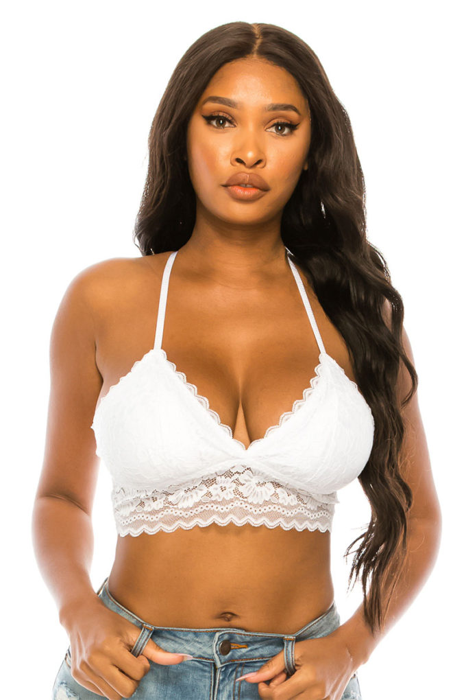 Show Me Off Deep V Lace Bralette