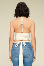 Malia Wrap Around Cropped Halter Top