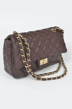 Laurea Quilted Faux Leather Convertible Chain Strap Crossbody Bag