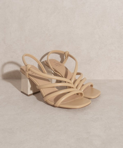 OASIS SOCIETY Ashley - Multi Strap Wooden Heel Sandals