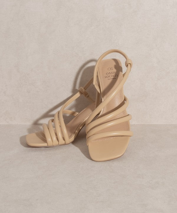 OASIS SOCIETY Ashley - Multi Strap Wooden Heel Sandals