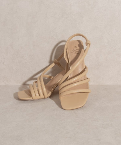 OASIS SOCIETY Ashley - Multi Strap Wooden Heel Sandals