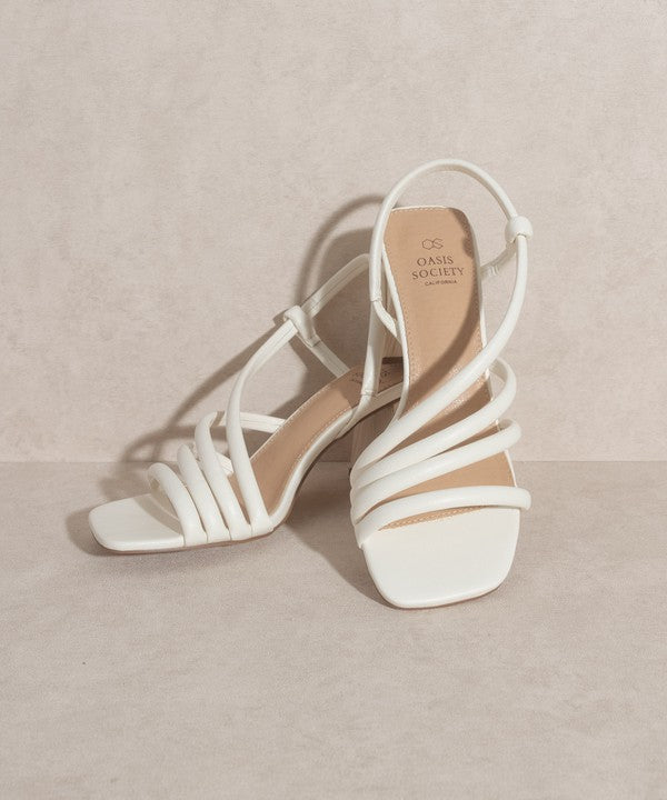 OASIS SOCIETY Ashley - Multi Strap Wooden Heel Sandals