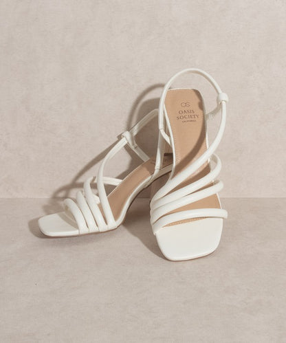 OASIS SOCIETY Ashley - Multi Strap Wooden Heel Sandals