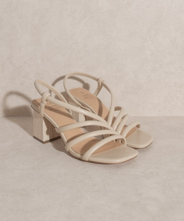 OASIS SOCIETY Ashley - Multi Strap Wooden Heel Sandals