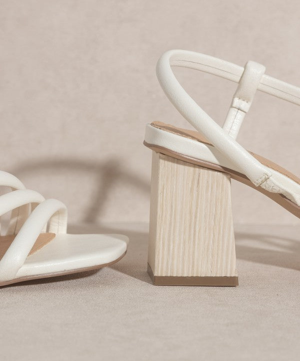 OASIS SOCIETY Ashley - Multi Strap Wooden Heel Sandals