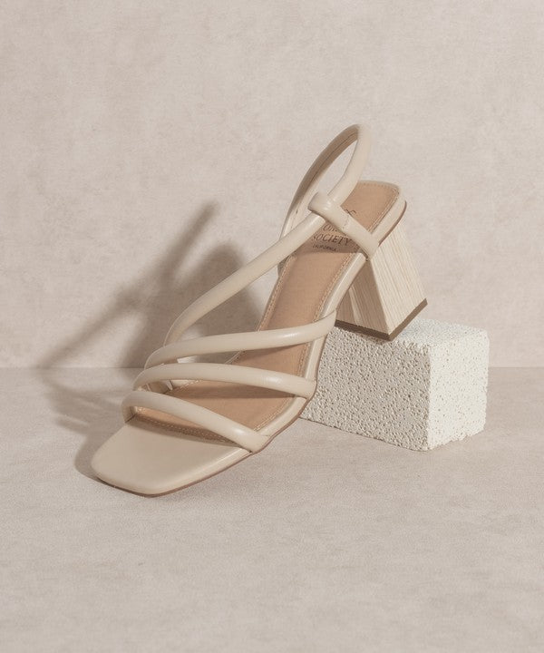 OASIS SOCIETY Ashley - Multi Strap Wooden Heel Sandals