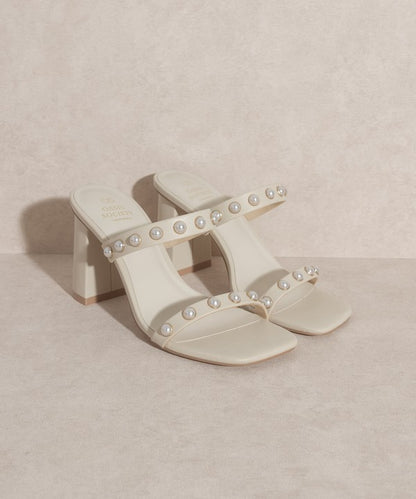 OASIS SOCIETY Victoria - Pearl Strap High Heel Mules