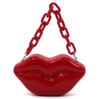 XOXO Acrylic Hard Case Lips Clutch Bag