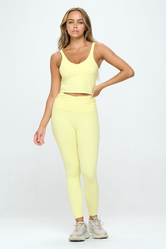 Work It Out Sleeveless Active Crop Tank Top