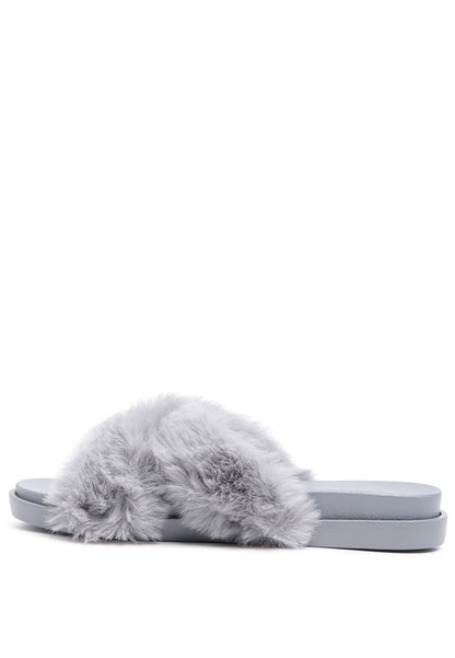 Homebody Faux Fur Slides