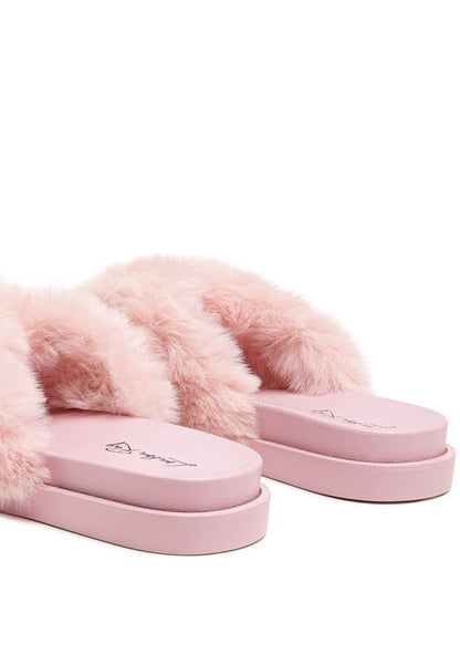Homebody Faux Fur Slides