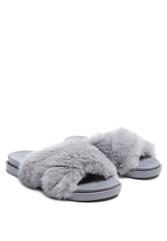 Homebody Faux Fur Slides