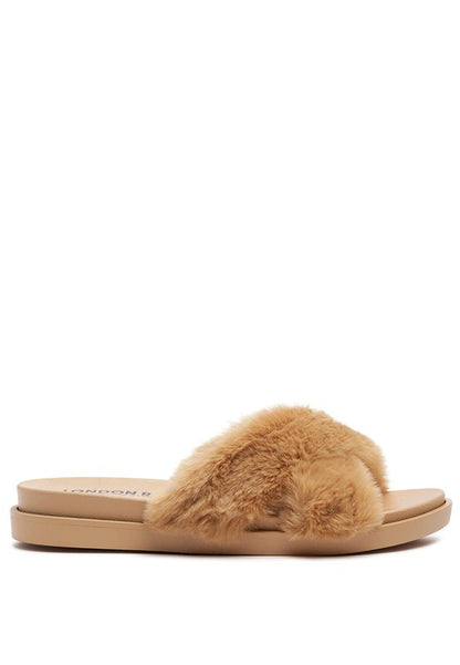 Homebody Faux Fur Slides