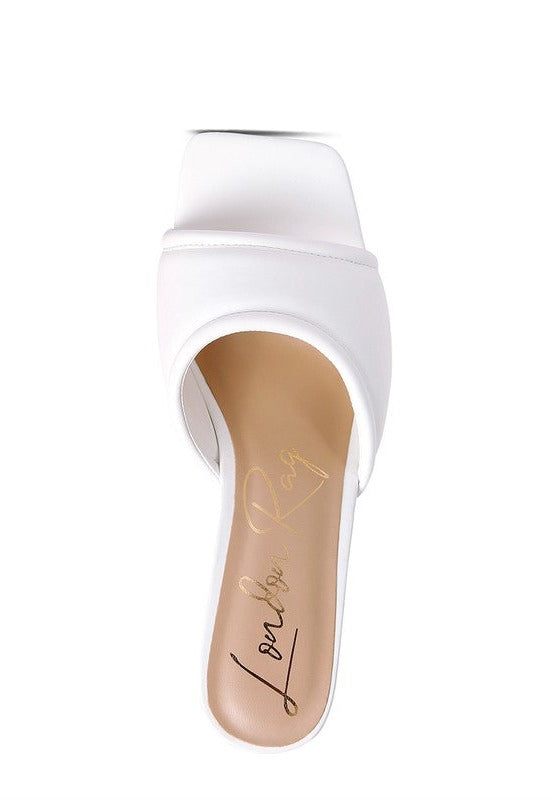Celine Quilted Luxe Italian High Heel Mule Sandals