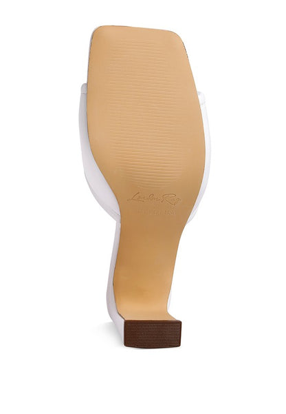 Celine Quilted Luxe Italian High Heel Mule Sandals