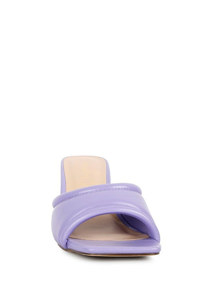 Celine Quilted Luxe Italian High Heel Mule Sandals