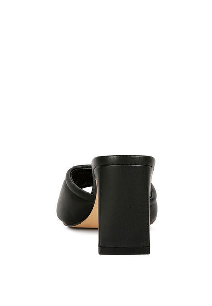 Celine Quilted Luxe Italian High Heel Mule Sandals