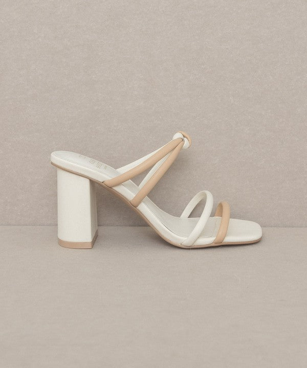 Oasis Society Sawyer - Multi Strap Knot Detail High Heel Mules