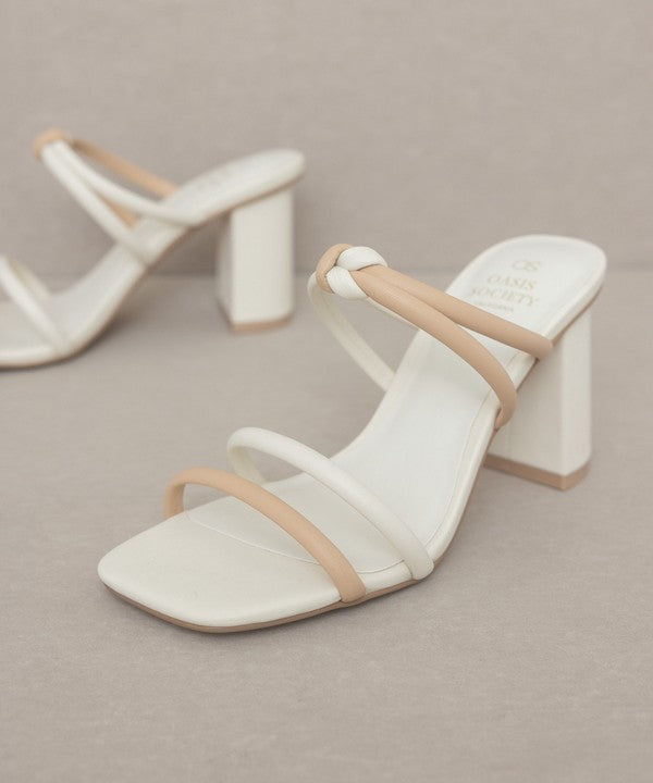 Oasis Society Sawyer - Multi Strap Knot Detail High Heel Mules