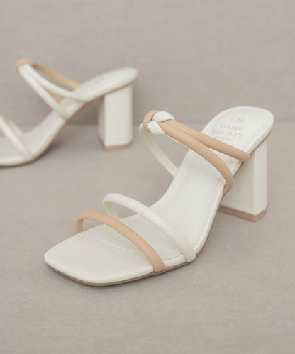 Oasis Society Sawyer - Multi Strap Knot Detail High Heel Mules