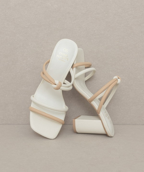 Oasis Society Sawyer - Multi Strap Knot Detail High Heel Mules