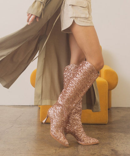 Josephine In Paris Sequin Knee High Boots