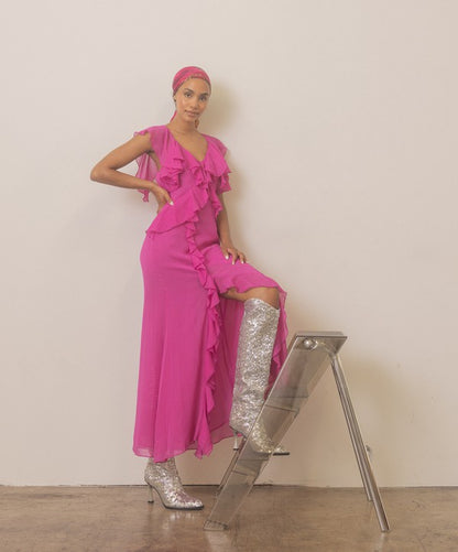 Josephine In Paris Sequin Knee High Boots