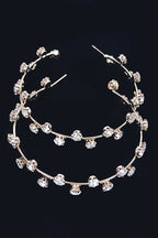 Iconic Oversize Crystal Rhinestones Hoop Earrings