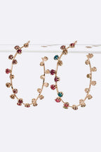 Iconic Oversize Crystal Rhinestones Hoop Earrings