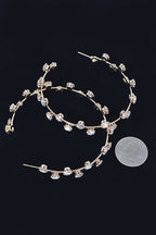 Iconic Oversize Crystal Rhinestones Hoop Earrings