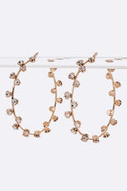 Iconic Oversize Crystal Rhinestones Hoop Earrings