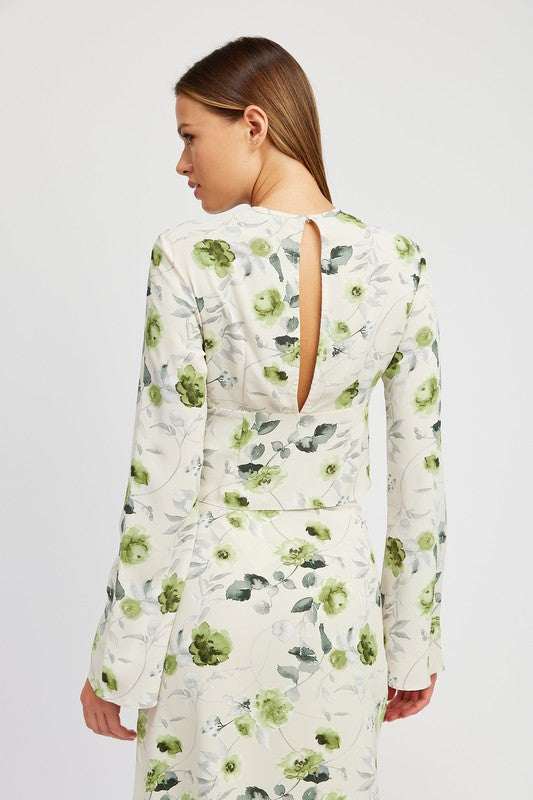 Paloma Square Neckline Tie Front Blouse