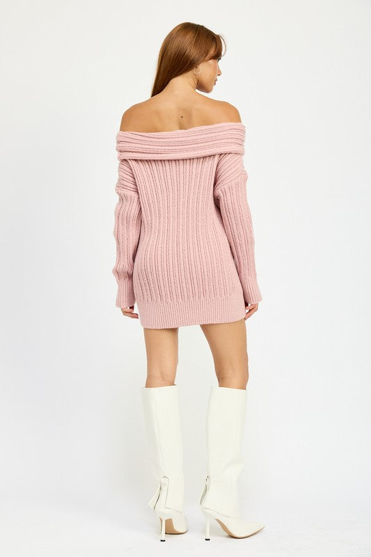 Rachel Off The Shoulder Oversized Sweater Top