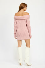 Rachel Off The Shoulder Oversized Sweater Top