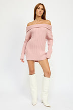 Rachel Off The Shoulder Oversized Sweater Top