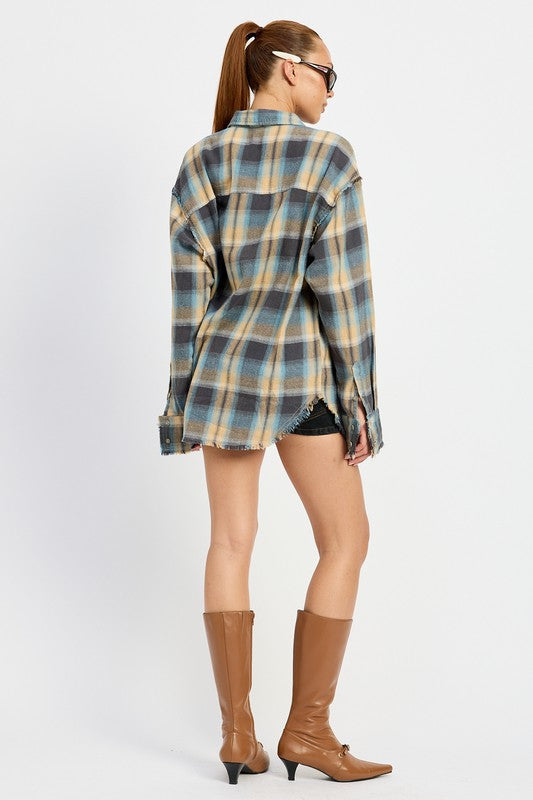 Melrose Acid Wash Vintage 90's Flannel Shirt