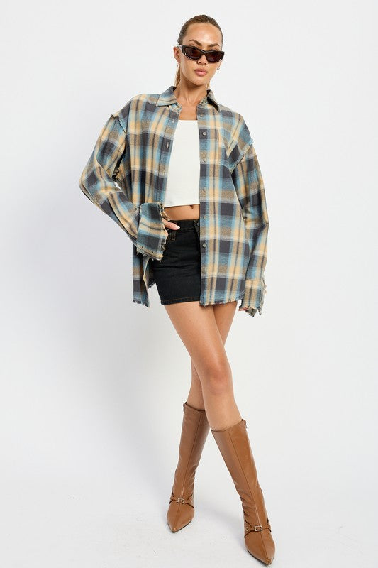 Melrose Acid Wash Vintage 90's Flannel Shirt