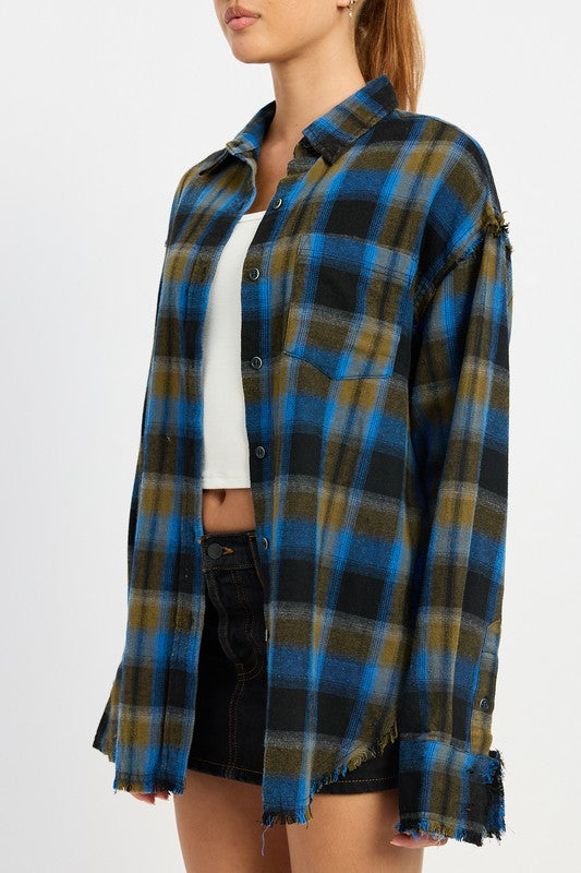 Melrose Acid Wash Vintage 90's Flannel Shirt
