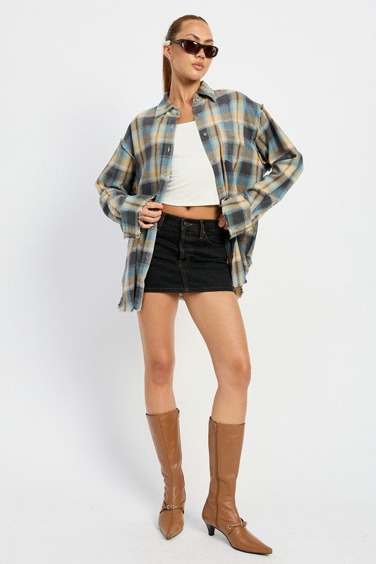 Melrose Acid Wash Vintage 90's Flannel Shirt