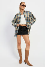 Melrose Acid Wash Vintage 90's Flannel Shirt