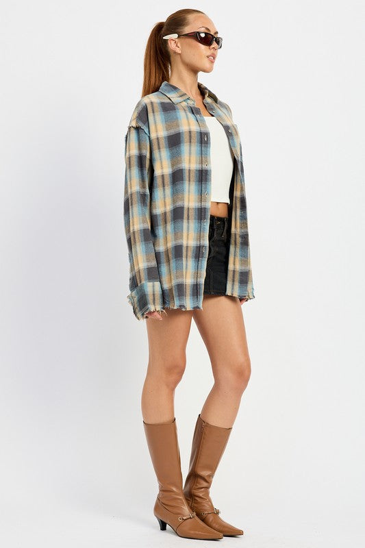 Melrose Acid Wash Vintage 90's Flannel Shirt