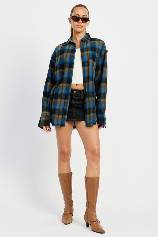 Melrose Acid Wash Vintage 90's Flannel Shirt