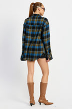 Melrose Acid Wash Vintage 90's Flannel Shirt
