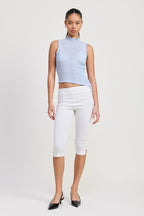Camryn Sleeveless Asymmetrical High Neck Top