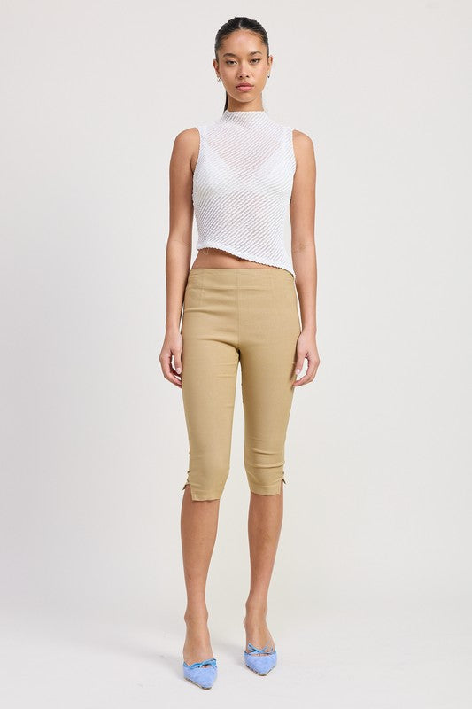 Camryn Sleeveless Asymmetrical High Neck Top