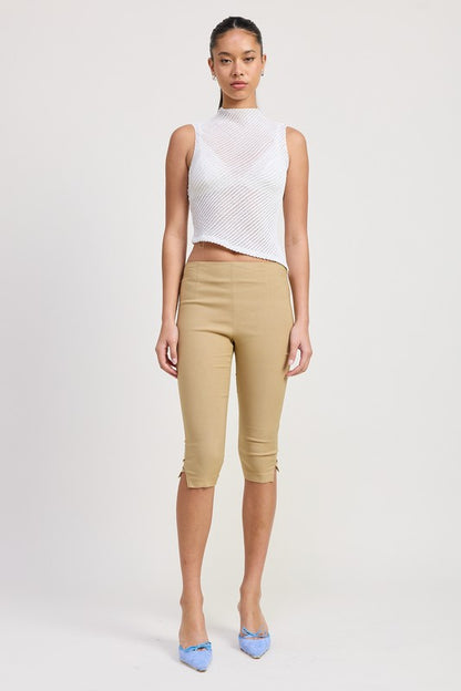 Camryn Sleeveless Asymmetrical High Neck Top