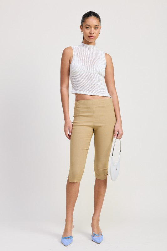 Camryn Sleeveless Asymmetrical High Neck Top